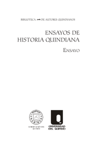 ensayos de historia quindiana - Universidad Tecnológica de Pereira