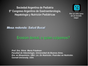EROSION DENTAL - Sociedad Argentina de Pediatria