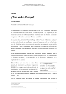 ¿`Quo vadis`, Europa? - Universitat Oberta de Catalunya
