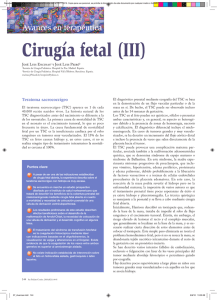 Cirugía fetal (III) - Anales de Pediatría Continuada