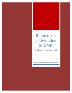 Reporte de actividades SCOMP