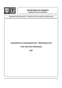 Lineamientos de Programación-Presupuestación para Servicios