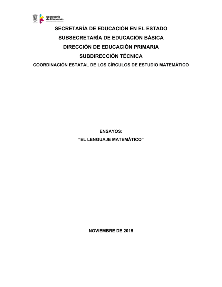 SECRETARÍA DE EDUCACIÓN EN EL ESTADO SUBSECRETARÍA