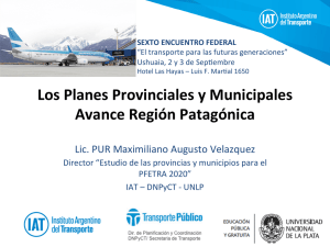 Los Planes Provinciales y Municipales Avance Región
