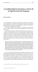 La independencia mexicana a través de la significación del lenguaje