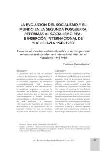 la evolución del socialismo y el mundo en la segunda