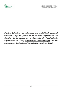 Pruebas Selectivas para el acceso a la condición de personal