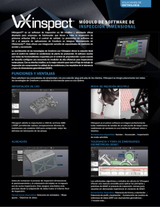 VXinspect: Módulo de software de inspección dimensional