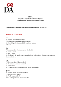 PLIDA Progetto Lingua Italiana Dante Alighieri Certificazione di