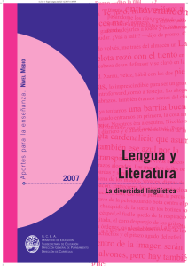 Lengua y literatura. La diversidad lingüística