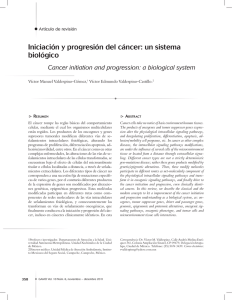 Iniciación y progresión del cáncer: un sistema biológico
