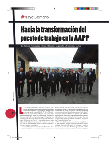 Hacia la transformación del puesto de trabajo en la AAPP
