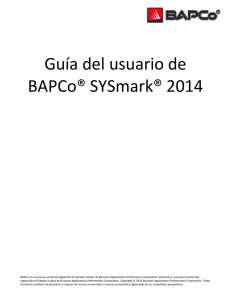Guía del usuario de BAPCo® SYSmark® 2014
