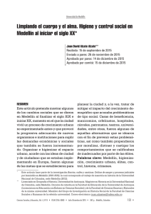 Limpiando el cuerpo y el alma. Higiene y control social en Medellín