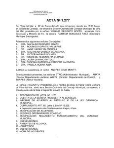 ACTA Nº 1.277 - Transparencia - Municipalidad Viña de Mar Chile