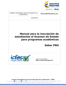 Manual para la inscripción de estudiantes al Examen de