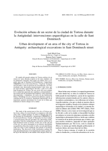 Evolución urbana de un sector de la ciudad de Tortosa durante la