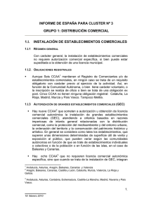 informe de españa para cluster nº 3 grupo 1: distribución comercial