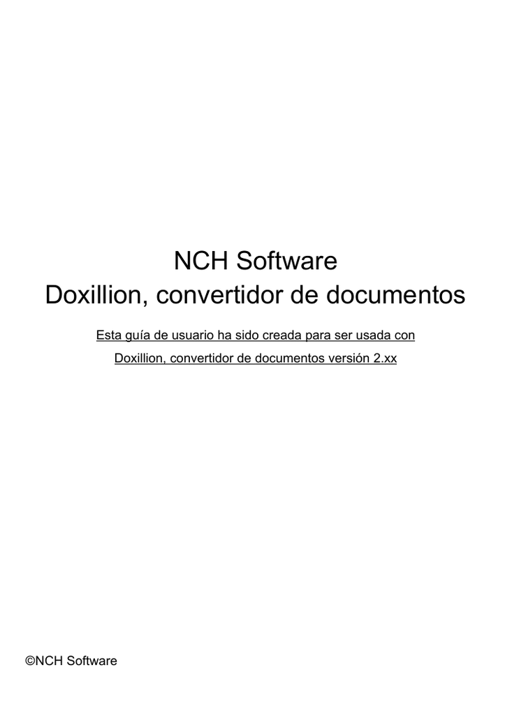 doxillion nch software
