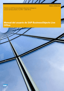 Manual del usuario de SAP BusinessObjects Live