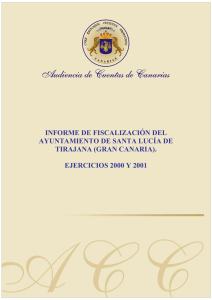 ejercicios 2000 y 2001 - Audiencia de Cuentas de Canarias