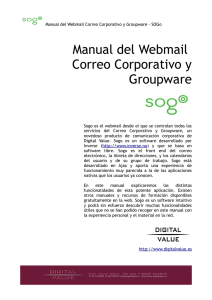 Manual del Webmail Correo Corporativo y Groupware