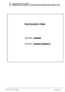 Curriculum vitae - Facultad de Ciencias Agrarias