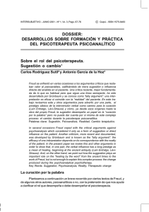 Sobre el rol del psicoterapeuta. Sugestión o cambio1 DOSSIER