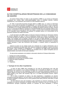 ALTAS HOSPITALARIAS REGISTRADAS EN LA COMUNIDAD DE