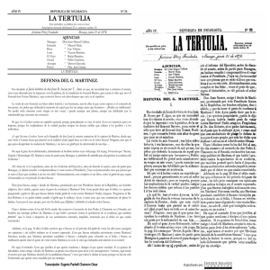 Periódico La Tertulia, Edición N° 29, Masaya junio 21 de 1878