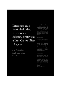 Literatura en el Perú: deslindes, relaciones y