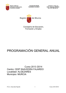 programación general anual - Colegio Bilingüe Saavedra Fajardo