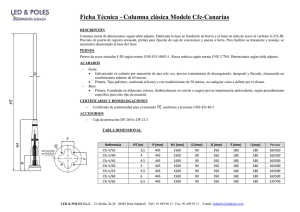 Ficha Técnica - Columna clásica Modelo Cfc-Canarias