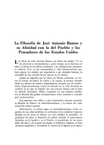 La Filosofia de Jos Antonio Ramos y su Afinidad con la del Pueblo y