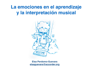 La gestión emocional en el aprendizaje e interpretación musical