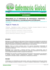 Mebendazol en el tratamiento de helmintíasis intestinales – revisión