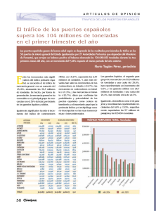 El tráfico de los puertos españoles supera los 104 millones de