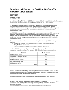 Objetivos del Examen de Certificación CompTIA Network+ (2009
