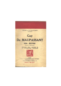 Guy de Maupassant. Su obra