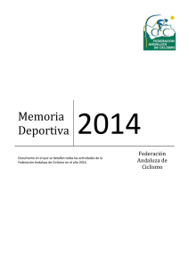 Memoria Deportiva 2014 - Federación Andaluza de Ciclismo