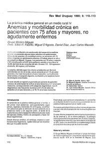 Anemias y tiorbilidad crónica en pacientes con 75 años v mavoreq