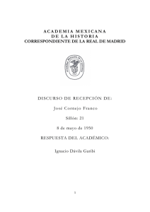 José Cornejo Franco - Academia Méxicana de la Historia