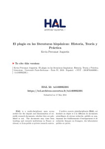 El plagio en las literaturas hispánicas: Historia, Teoría y - Tel