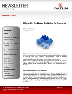 Migración De Bases De Datos De Terceros - Newsletter