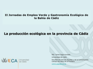 Agricultura ecológica - Universidad de Cádiz