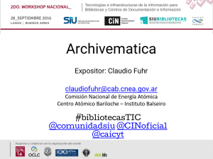 Archivematica - Biblioteca Digital CIN