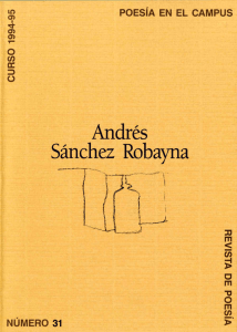 Andrés Sánchez Robayna. Poesía en el Campus, 31 (curso 1994