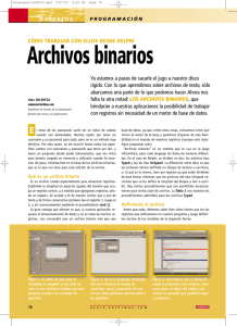 Archivos binarios - Proyecto