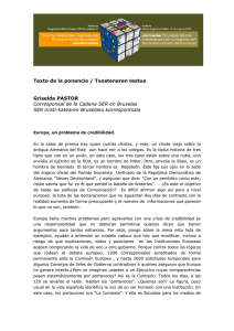 Texto de la ponencia / Txostenaren testua Griselda