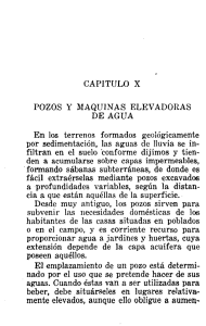 CAPITULO X POZOS Y MAQUINAS ELEVADORAS DE AGUA En